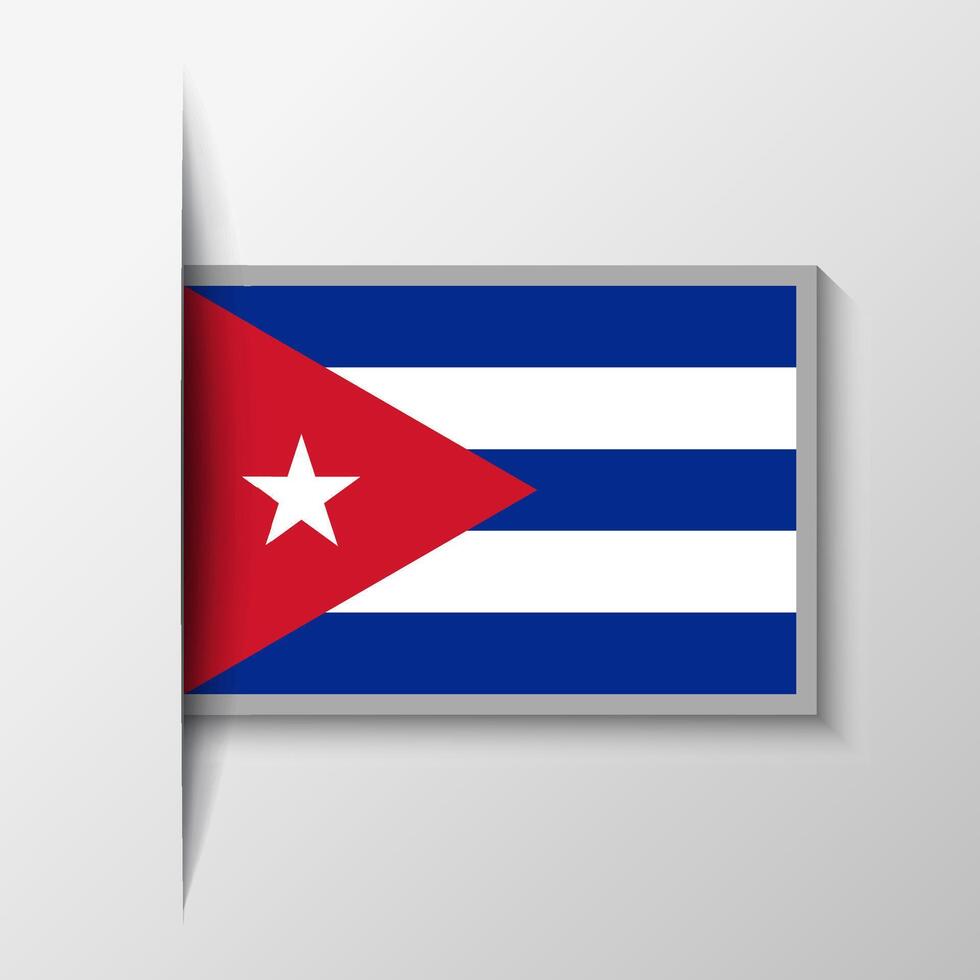 Vector Rectangular Cuba Flag Background