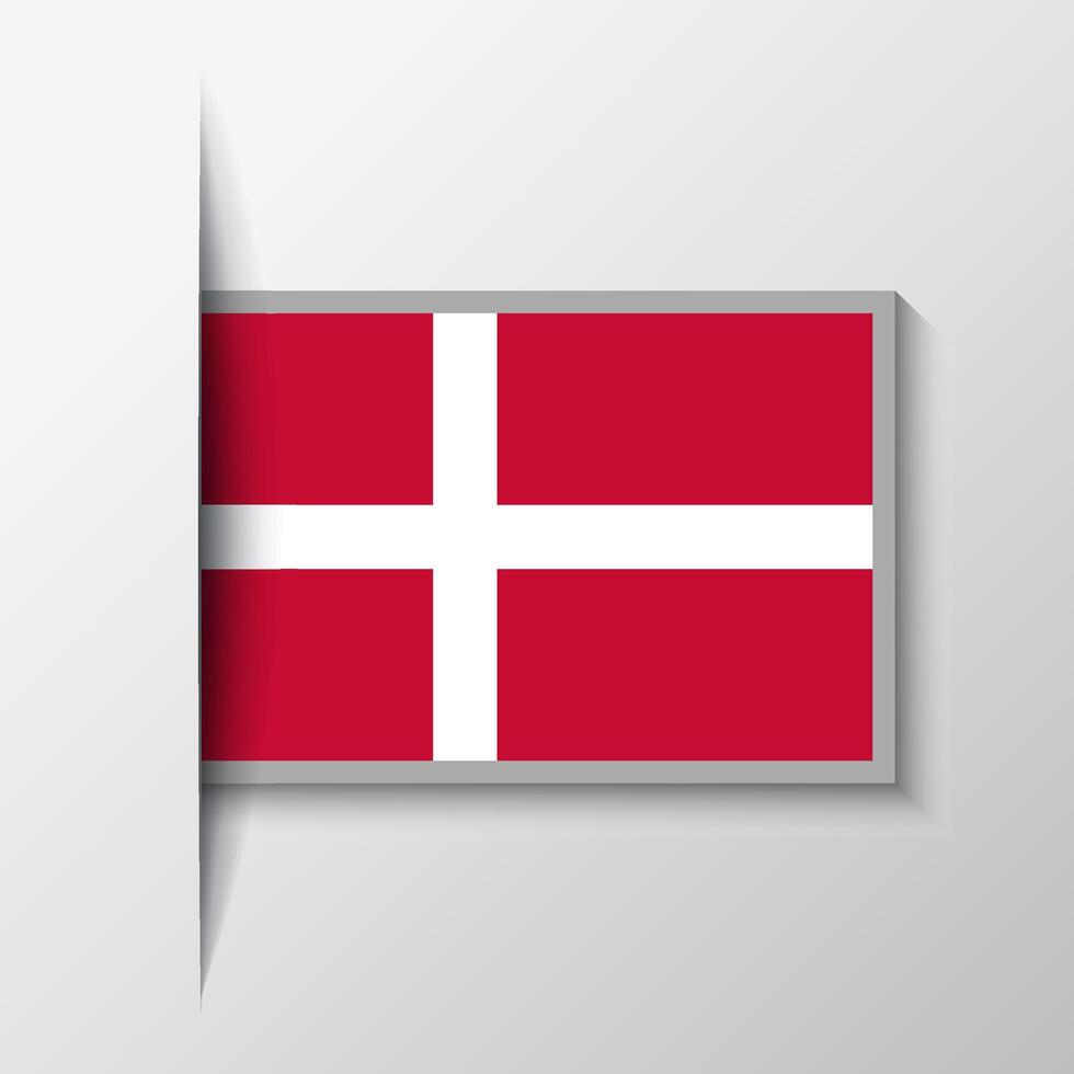 Vector Rectangular Denmark Flag Background