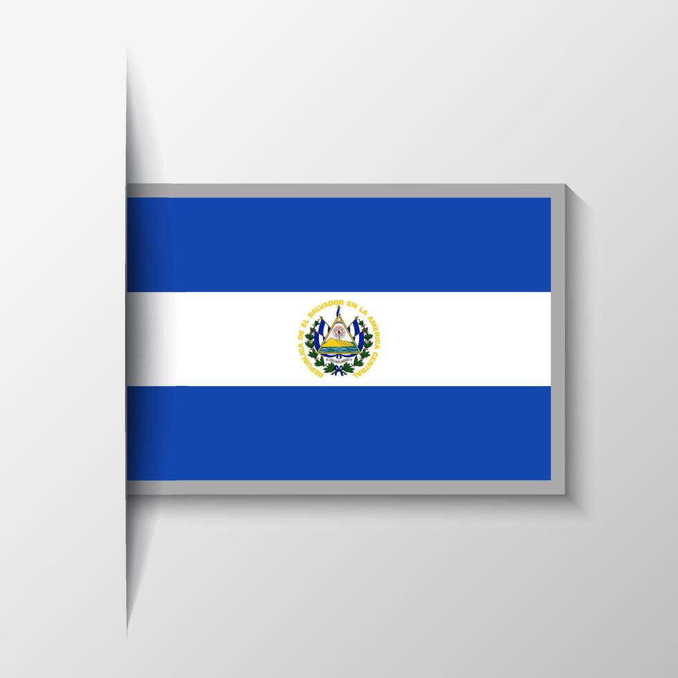 Vector Rectangular El Salvador Flag Background