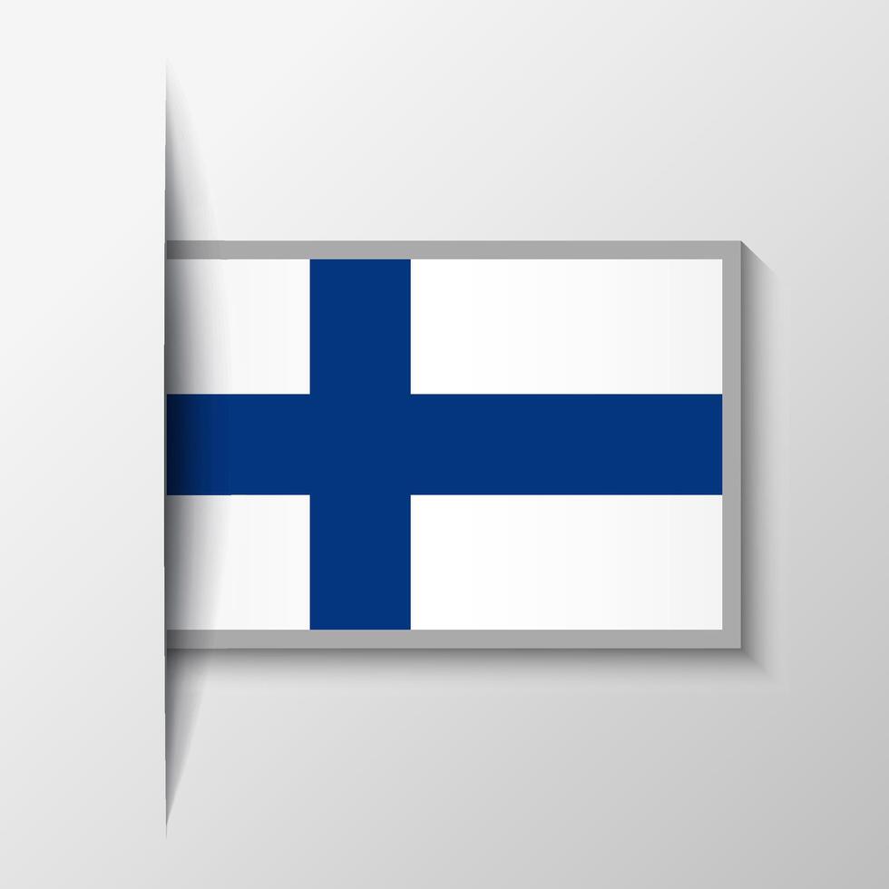 Vector Rectangular Finland Flag Background