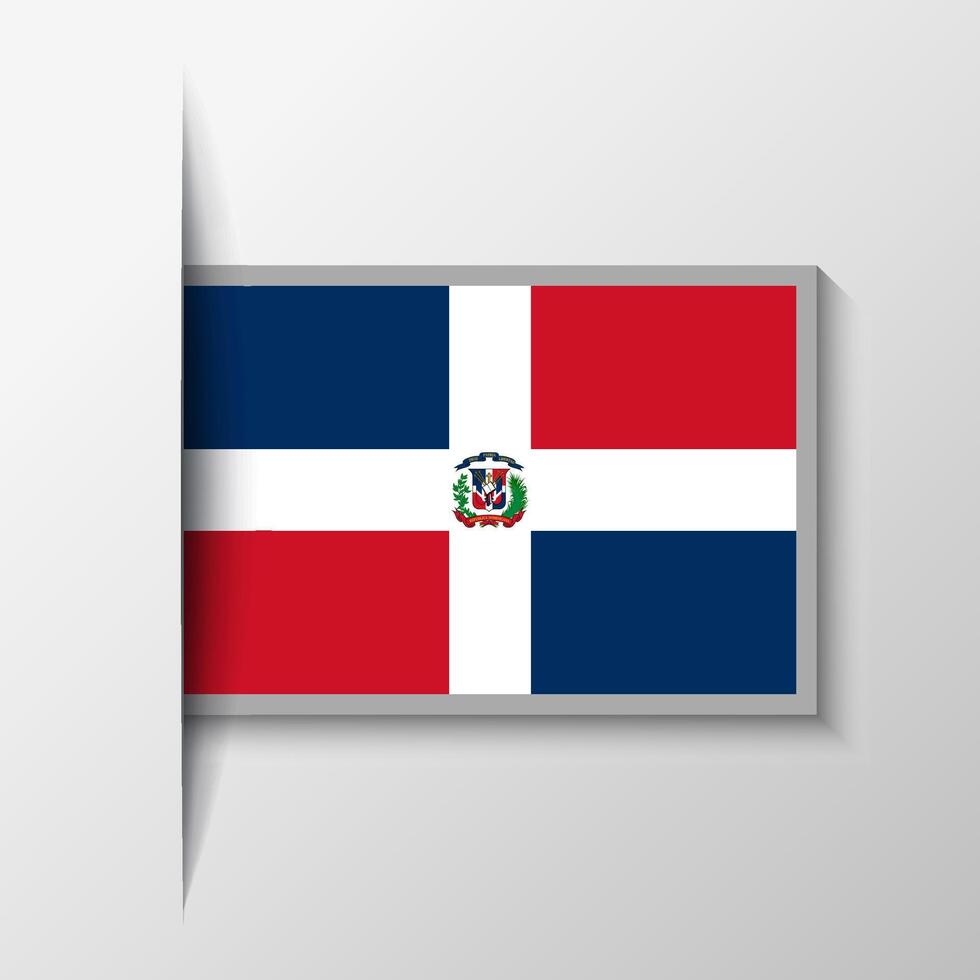 Vector Rectangular Dominican Republic Flag Background