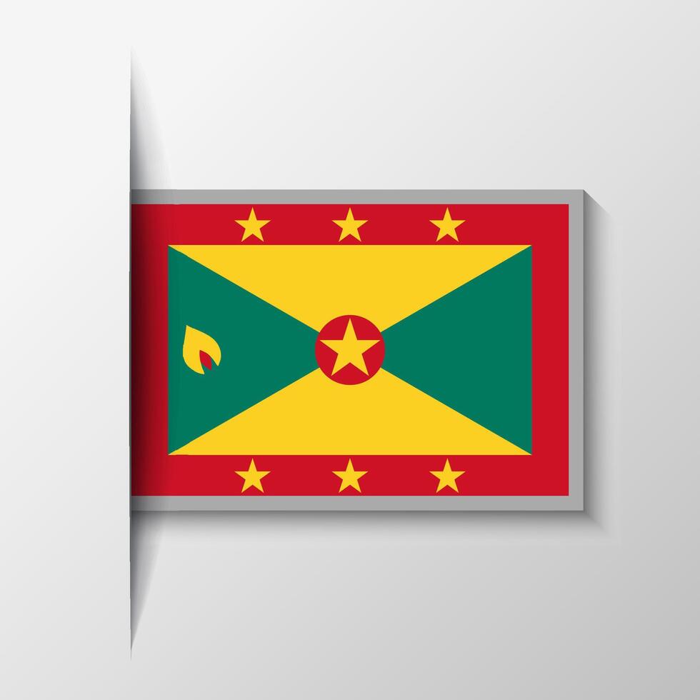 Vector Rectangular Grenada Flag Background