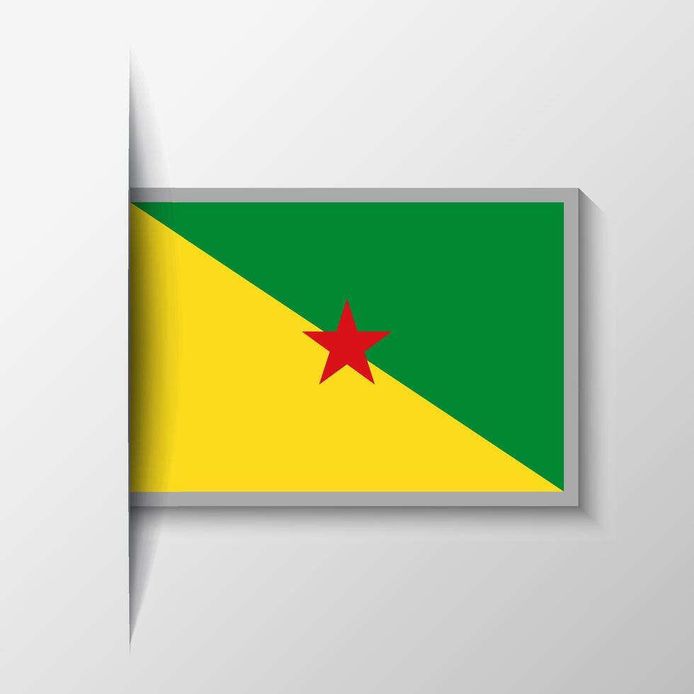 Vector Rectangular French Guiana Flag Background