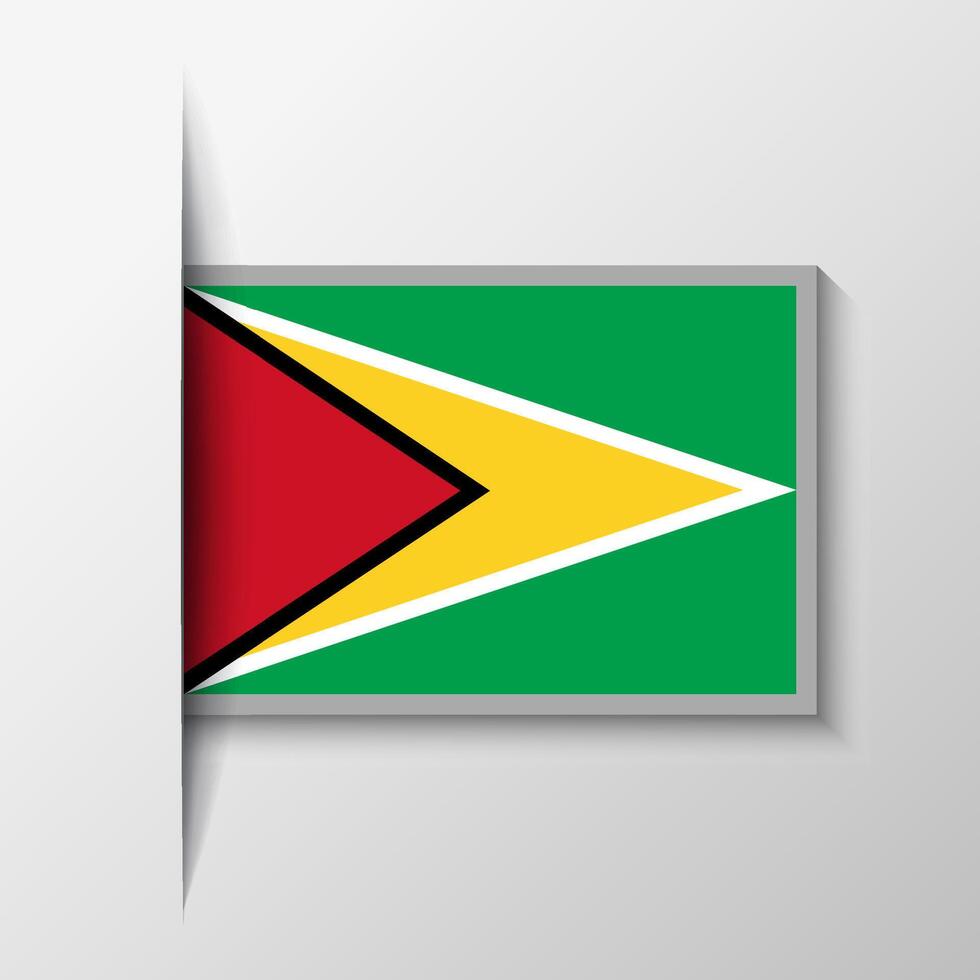Vector Rectangular Guyana Flag Background