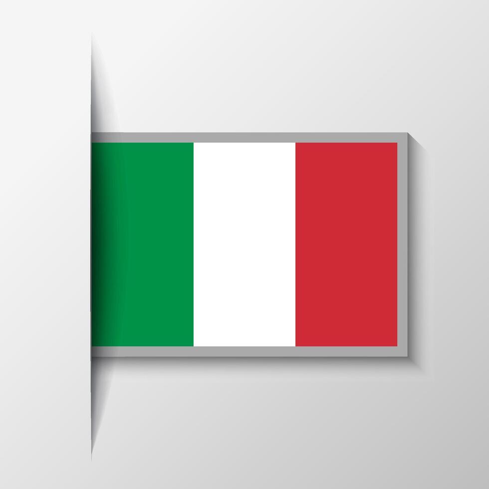 Vector Rectangular Italy Flag Background