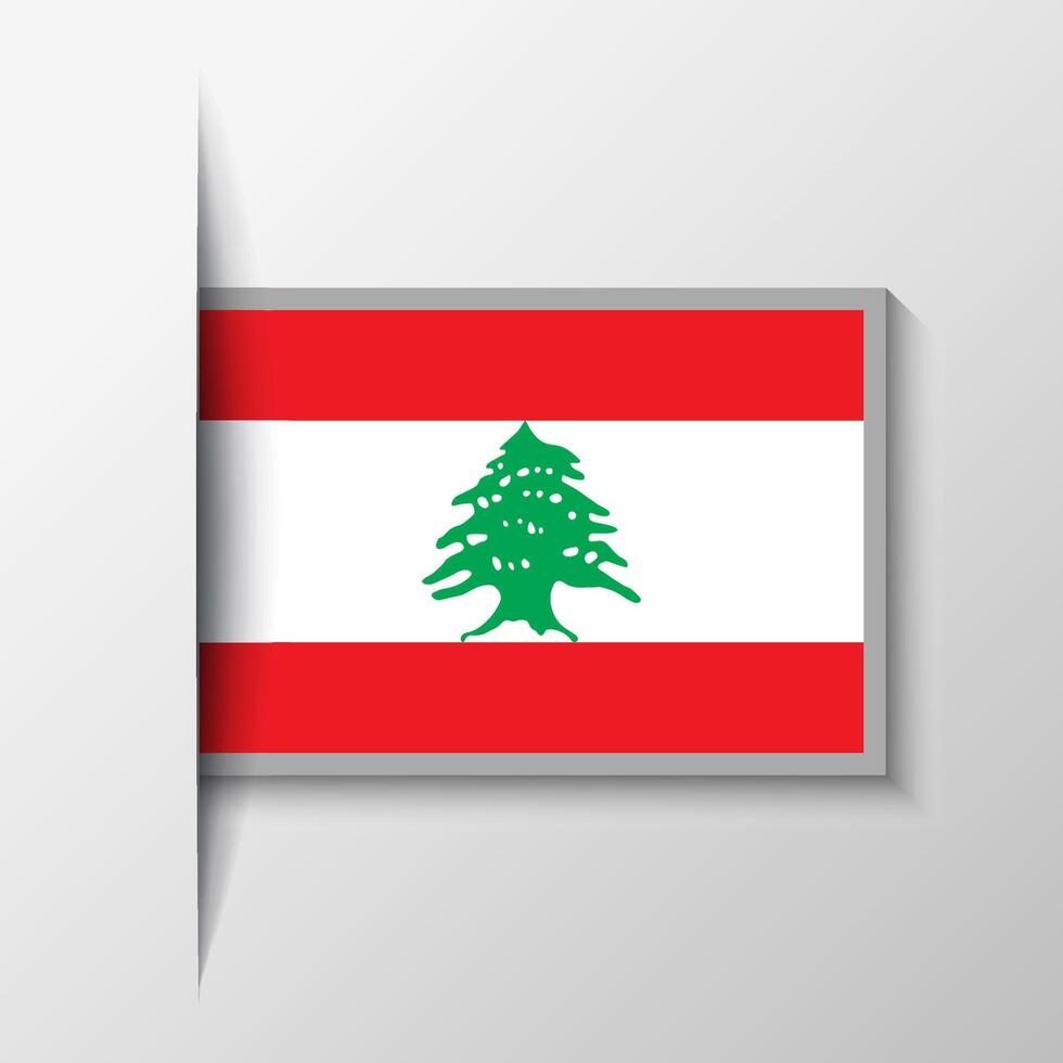 Vector Rectangular Lebanon Flag Background