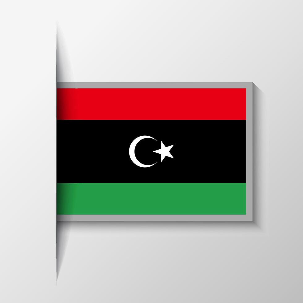 Vector Rectangular Libya Flag Background