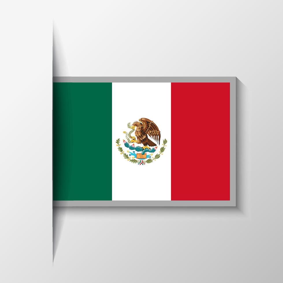 vector rectangular mexico bandera antecedentes