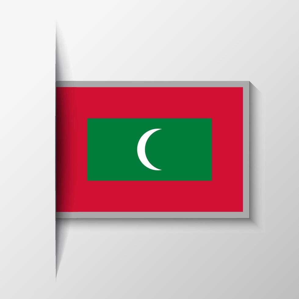 Vector Rectangular Maldives Flag Background