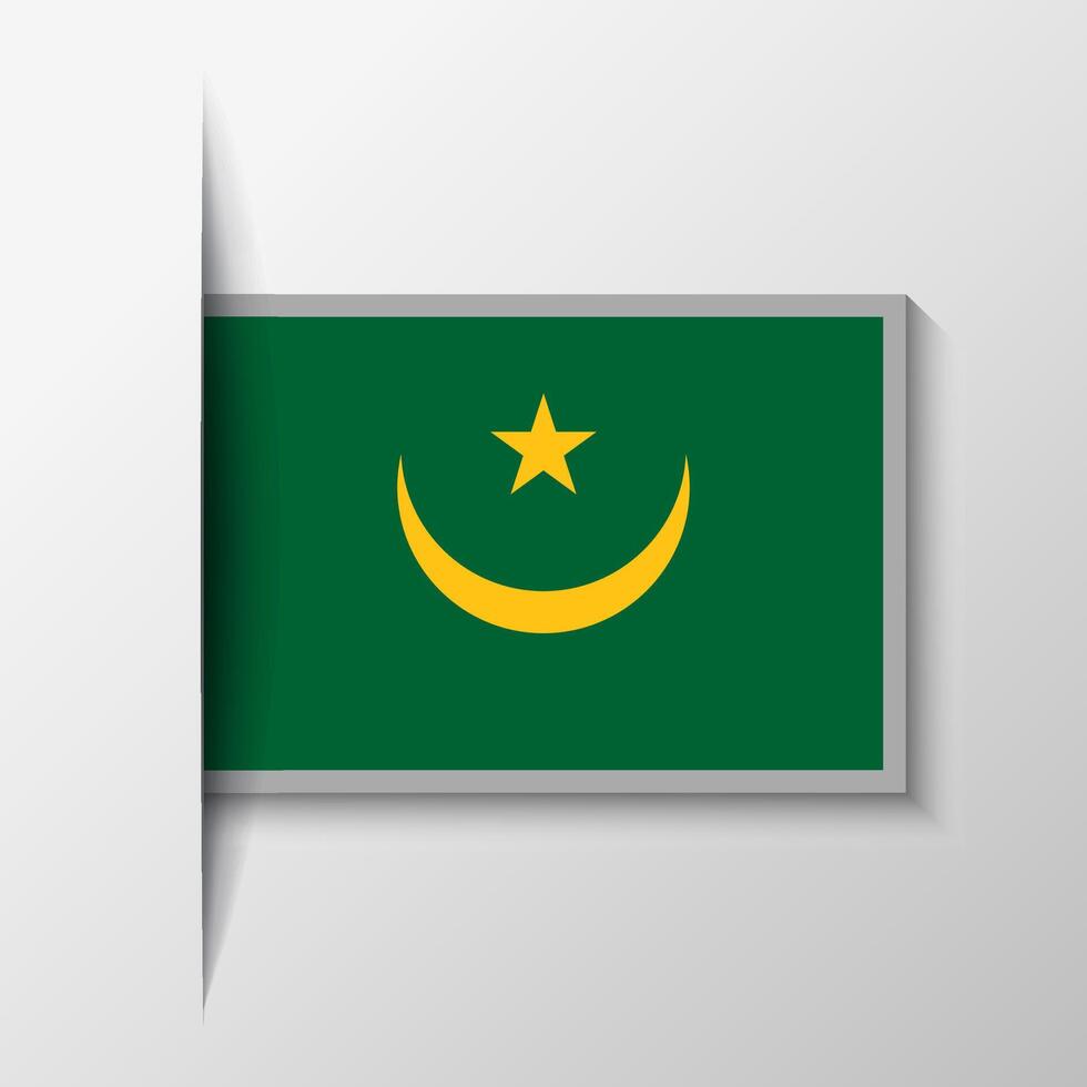 vector rectangular Mauritania bandera antecedentes