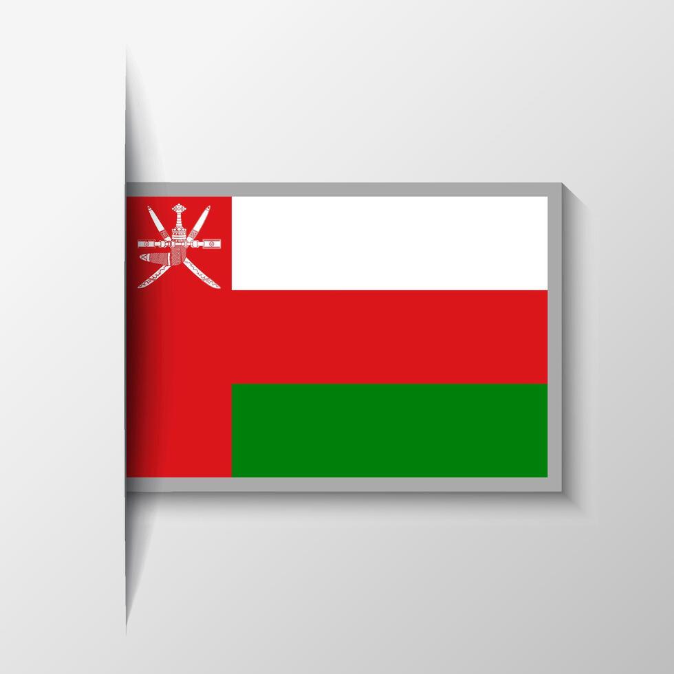 Vector Rectangular Oman Flag Background