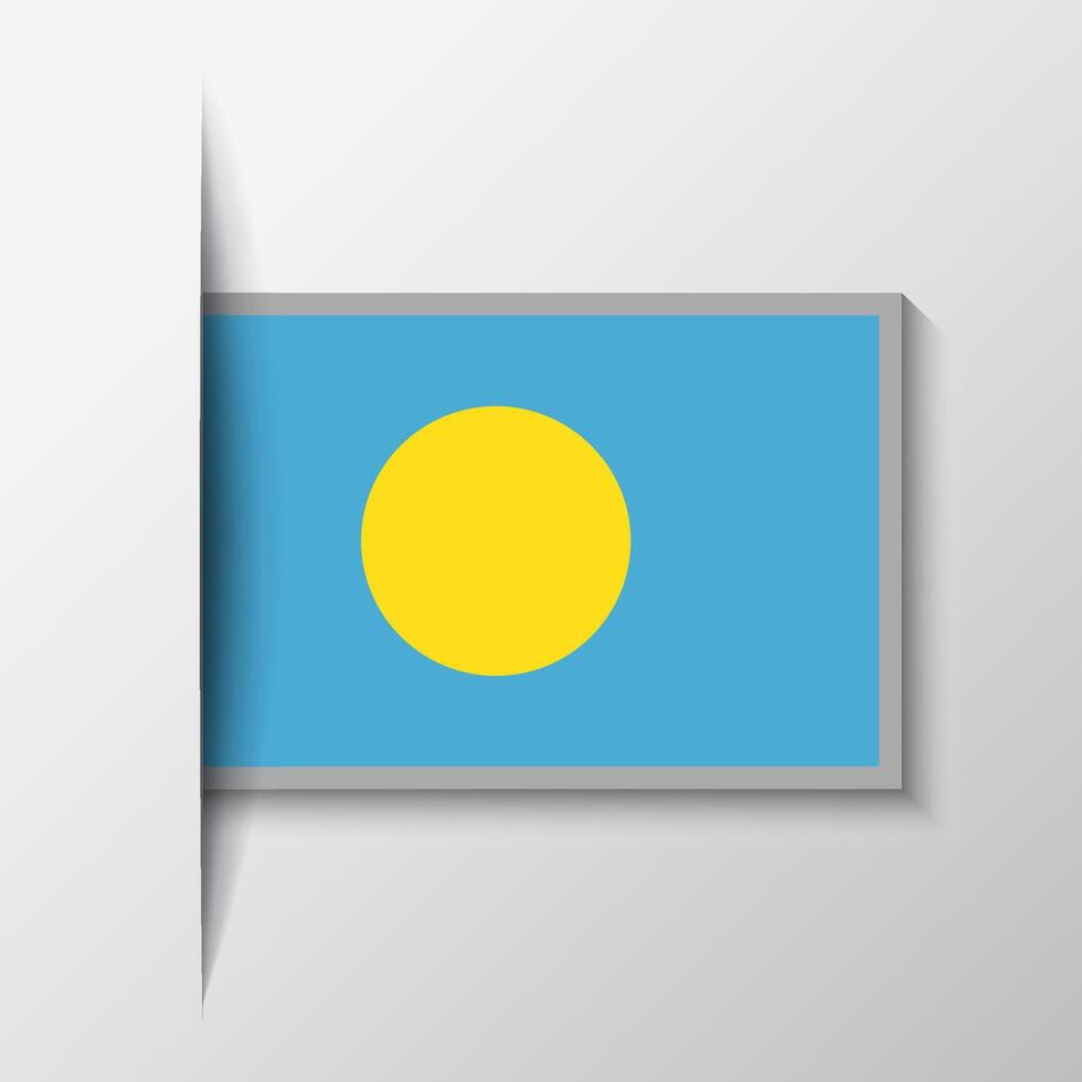 Vector Rectangular Palau Flag Background
