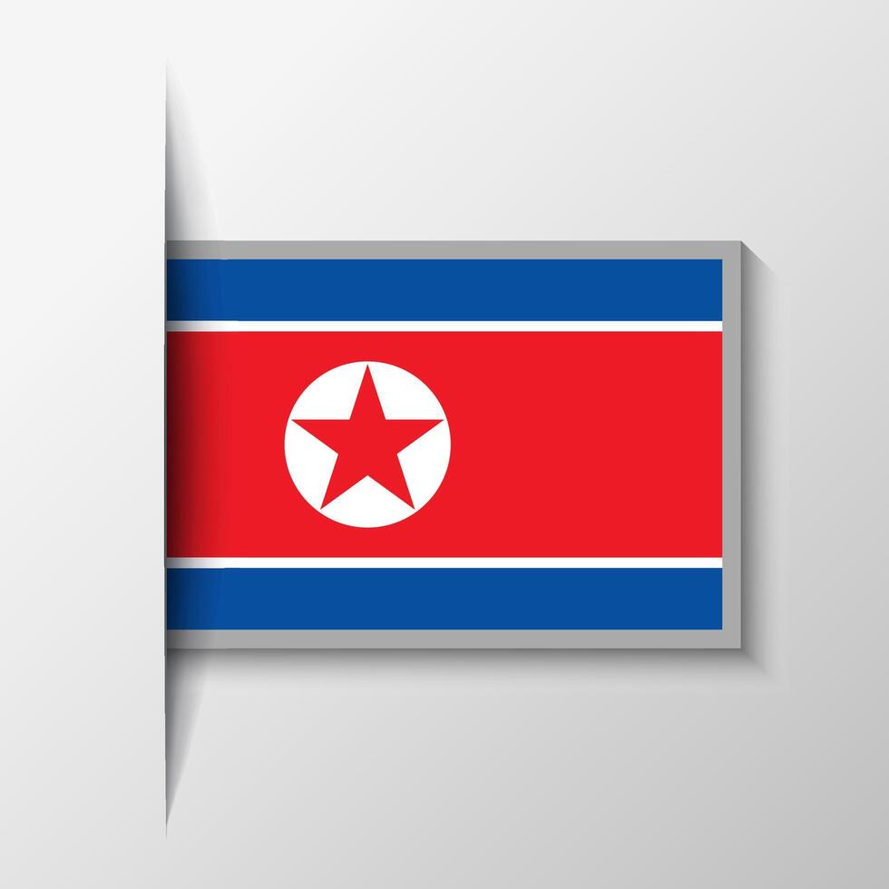 vector rectangular norte Corea bandera antecedentes