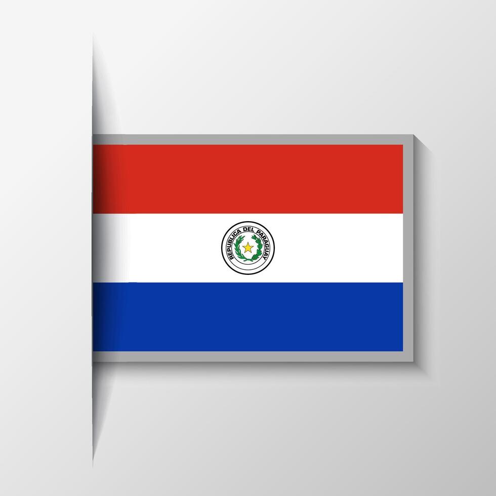 Vector Rectangular Paraguay Flag Background
