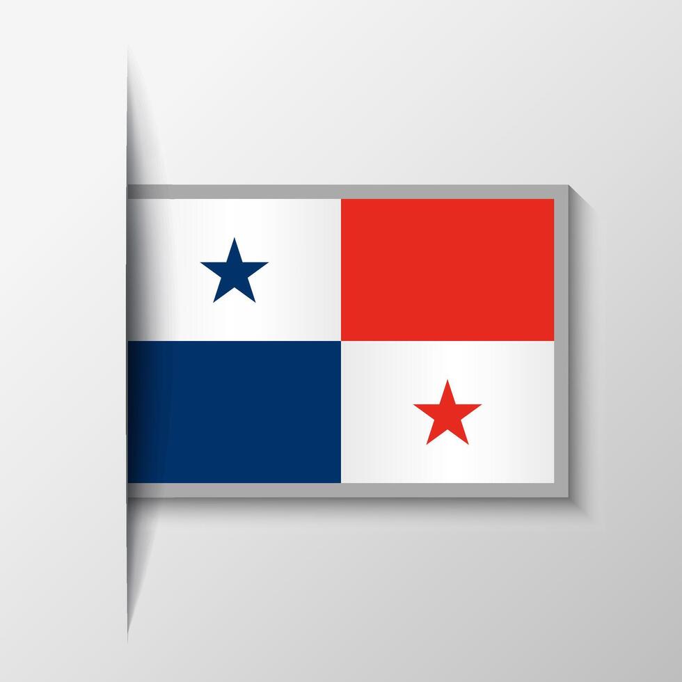 Vector Rectangular Panama Flag Background