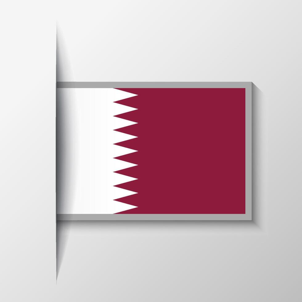 Vector Rectangular Qatar Flag Background