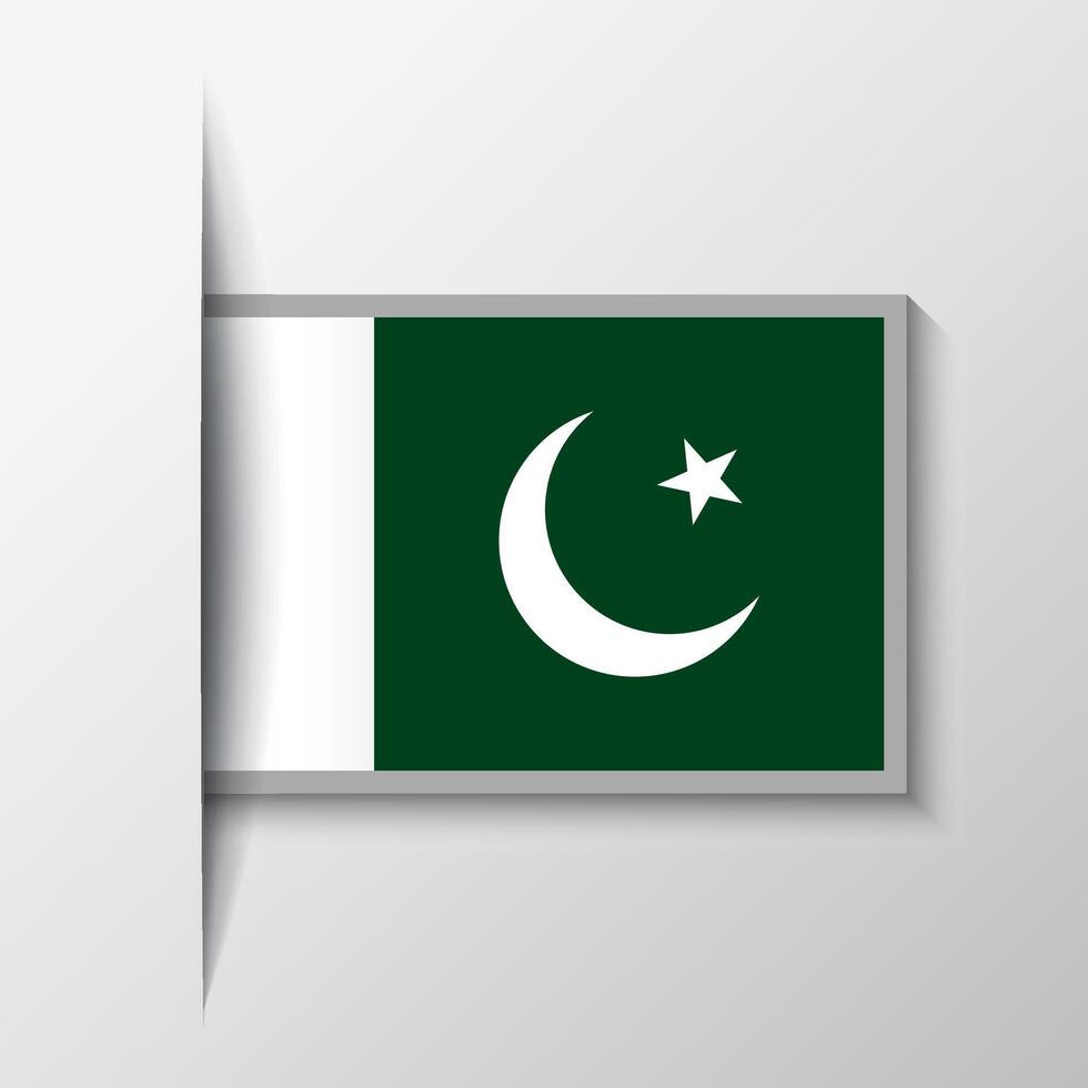 Vector Rectangular Pakistan Flag Background