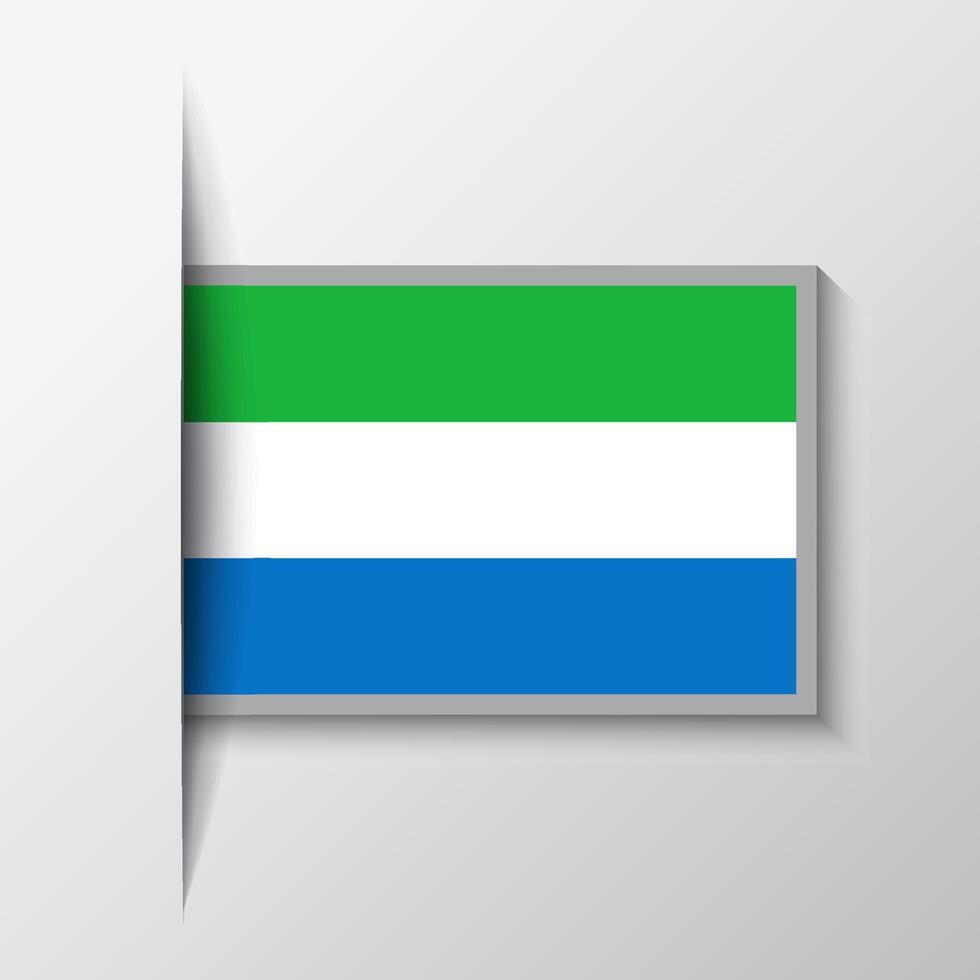 Vector Rectangular Sierra Leone Flag Background