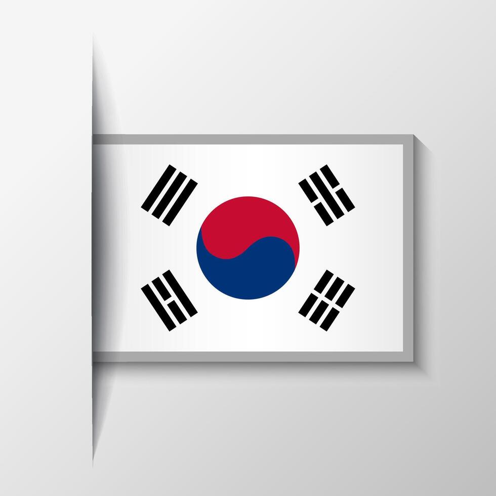 vector rectangular sur Corea bandera antecedentes