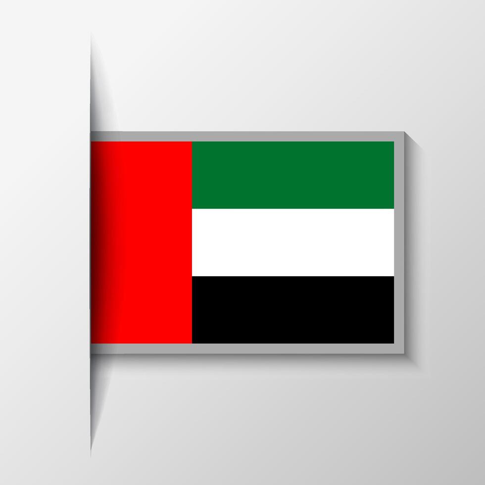 Vector Rectangular United Arab Emirates Flag Background