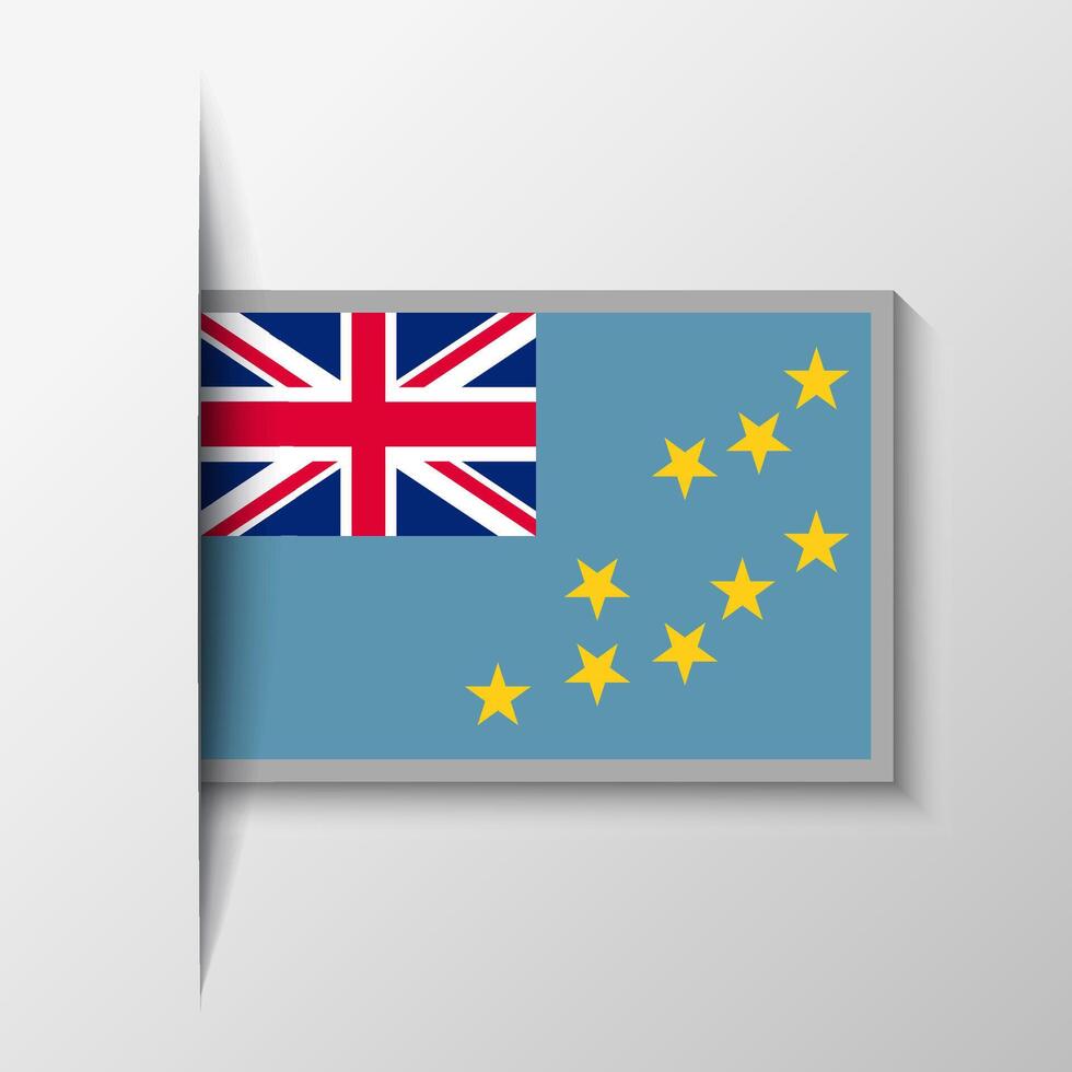 Vector Rectangular Tuvalu Flag Background