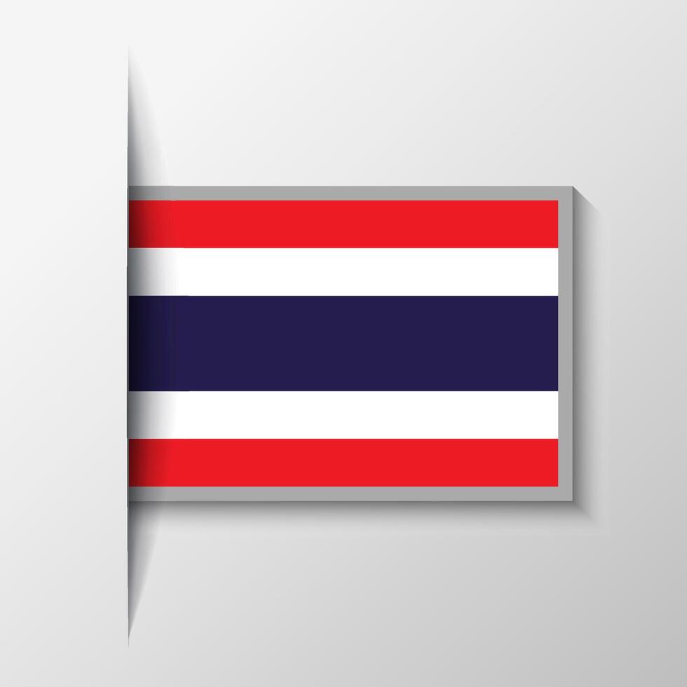 Vector Rectangular Thailand Flag Background