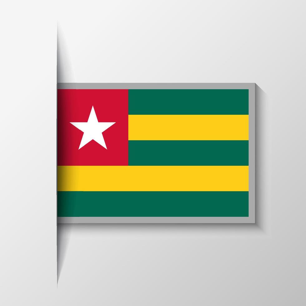 Vector Rectangular Togo Flag Background