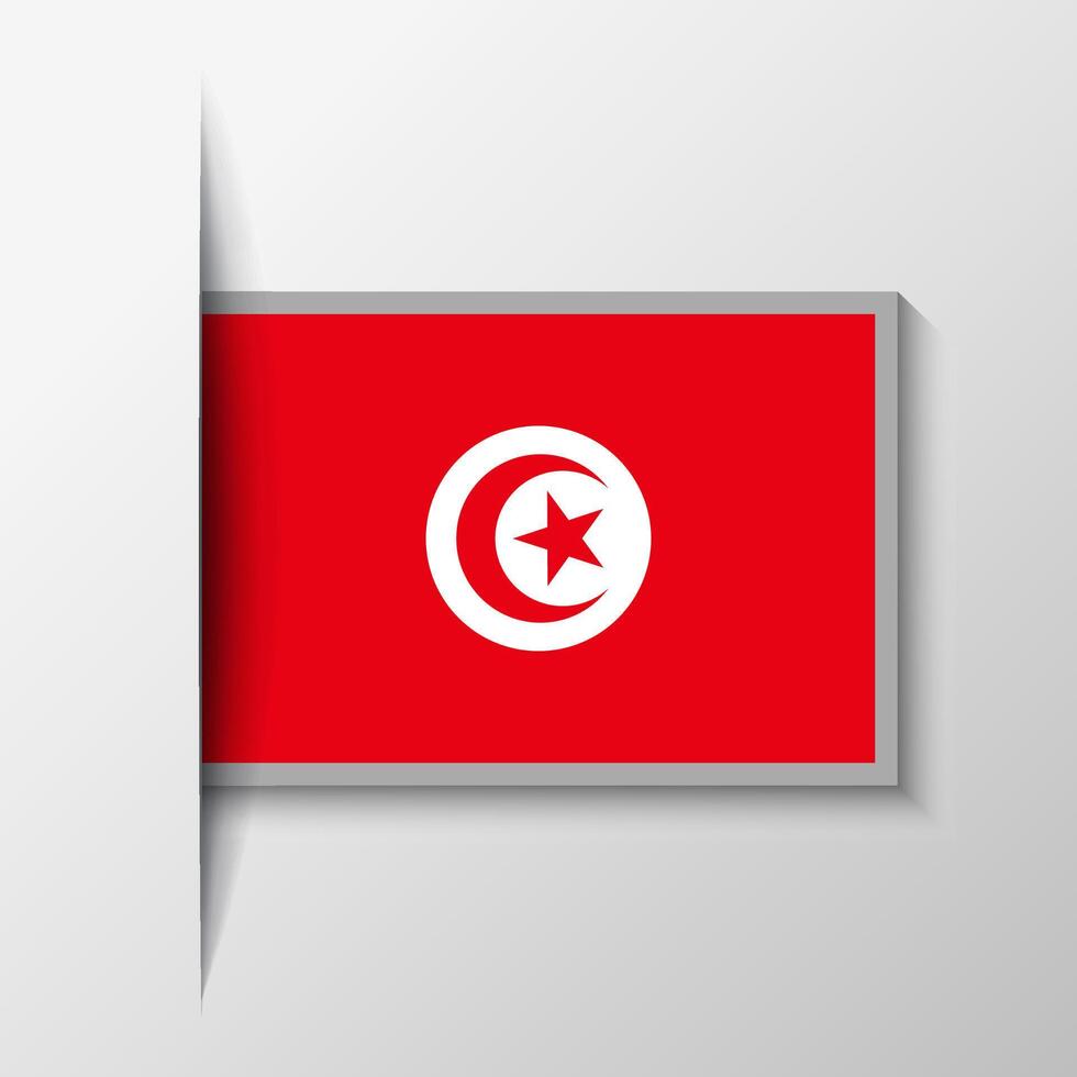 Vector Rectangular Tunisia Flag Background