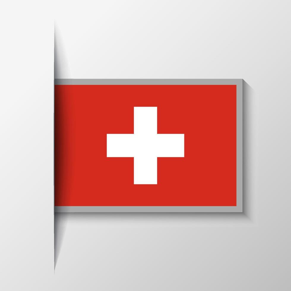 Vector Rectangular Switzerland Flag Background