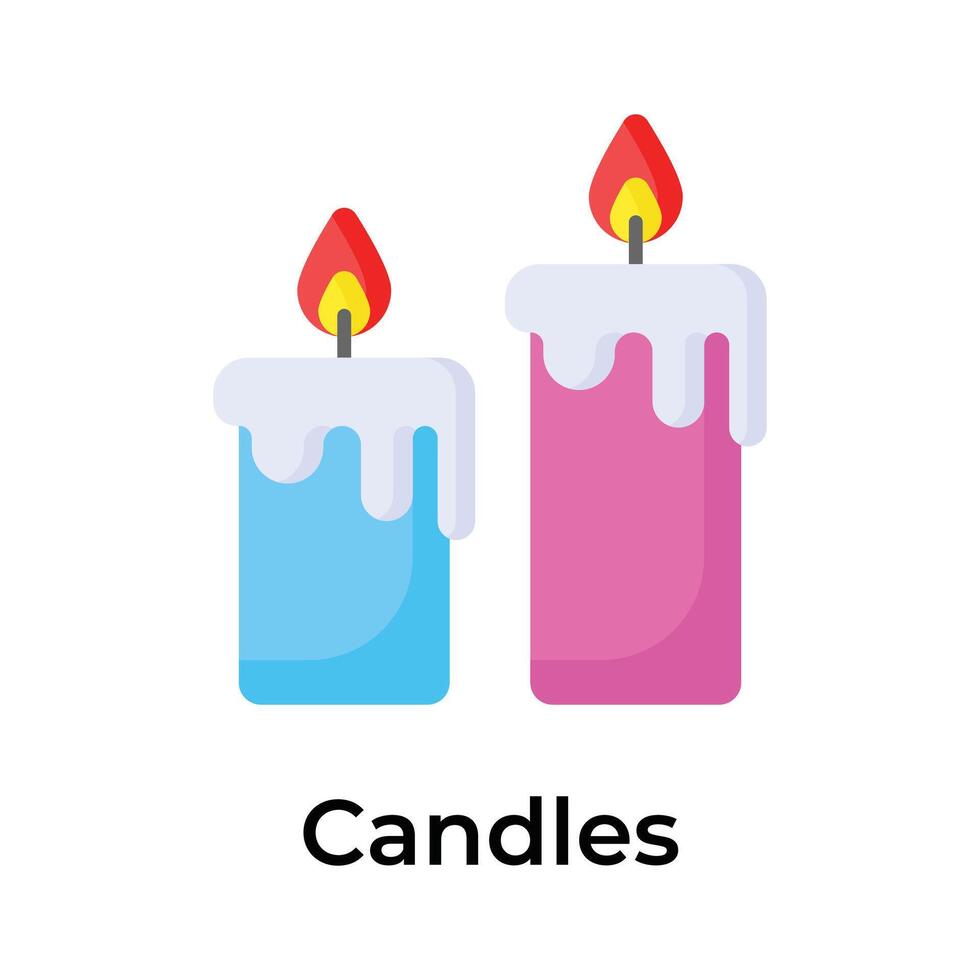 Burning candle beautiful vector design in modern style, ready to use icon