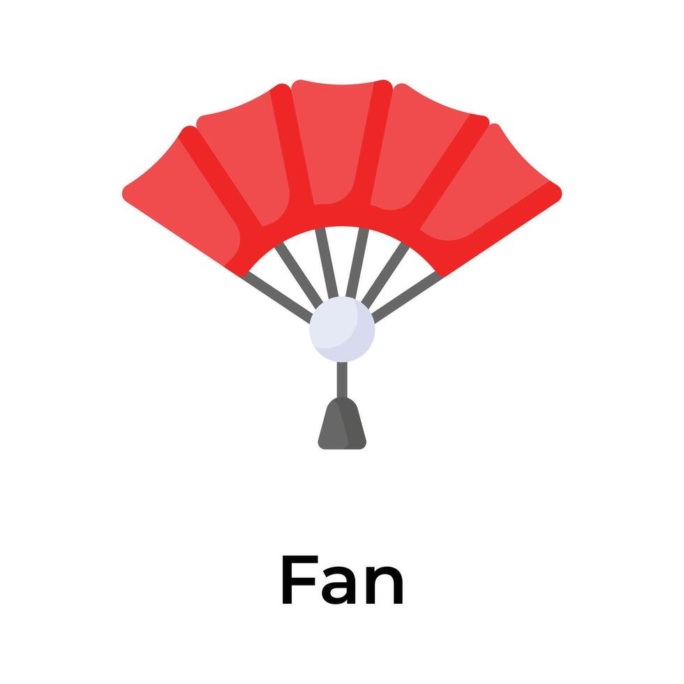 Creatively crafted icon of chinese fan modern design style, ready to use vector