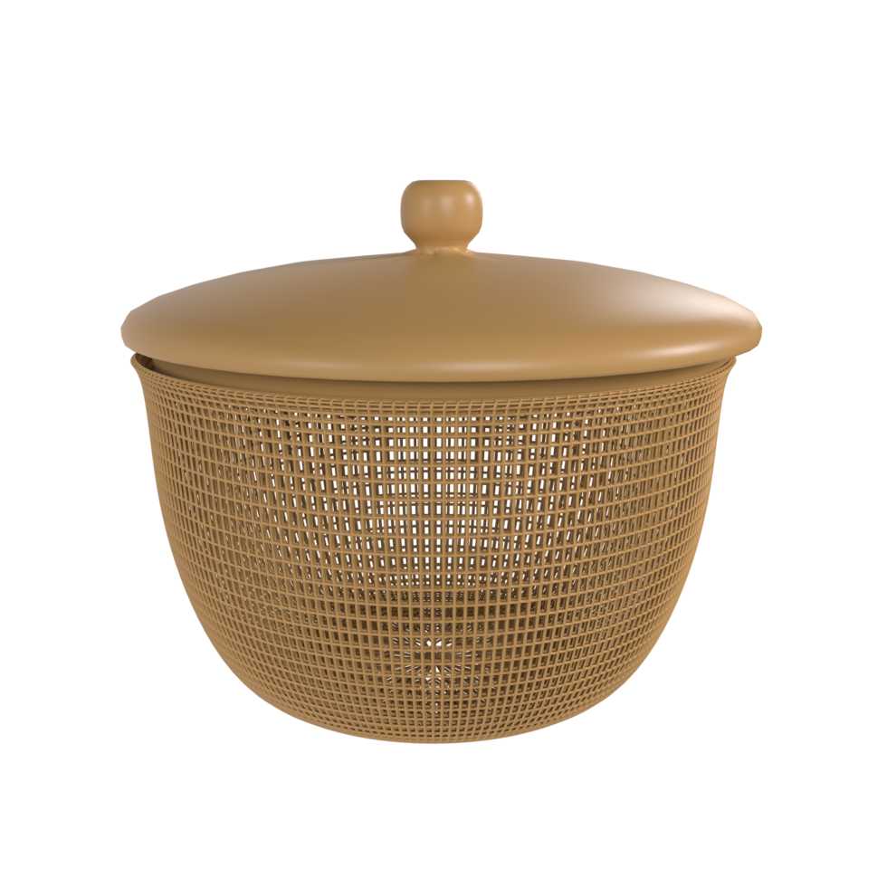 Clay Basket isolated on transparent background png