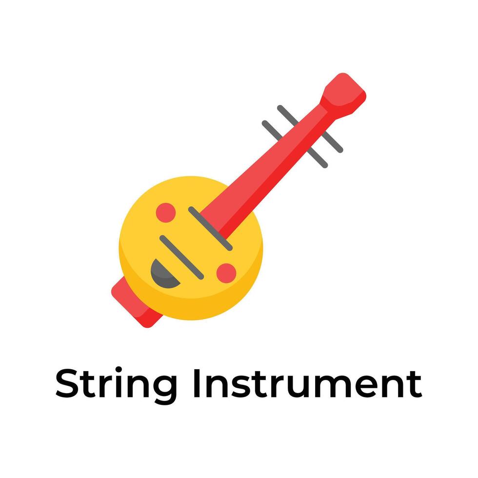 Have a look at this creatively crafted icon of chinese guitar, veena vector design