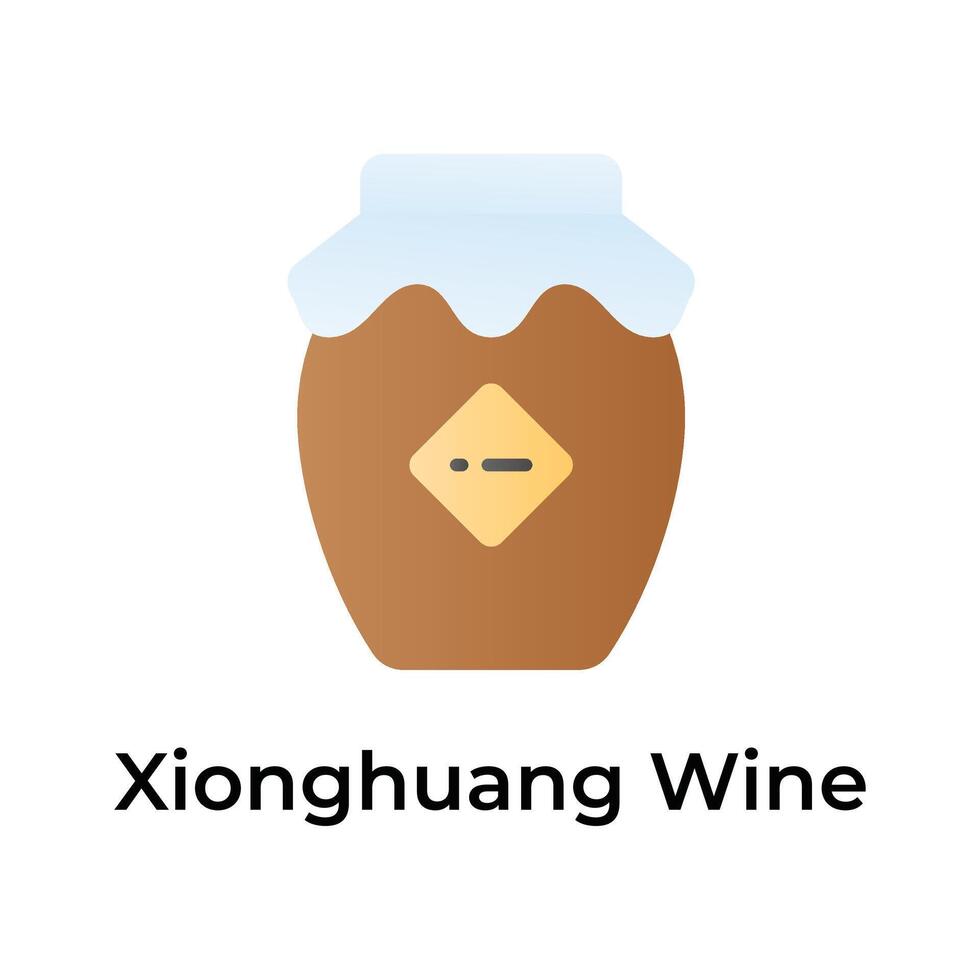 Chinese alcohol vector design, chinese traditional drink icon design