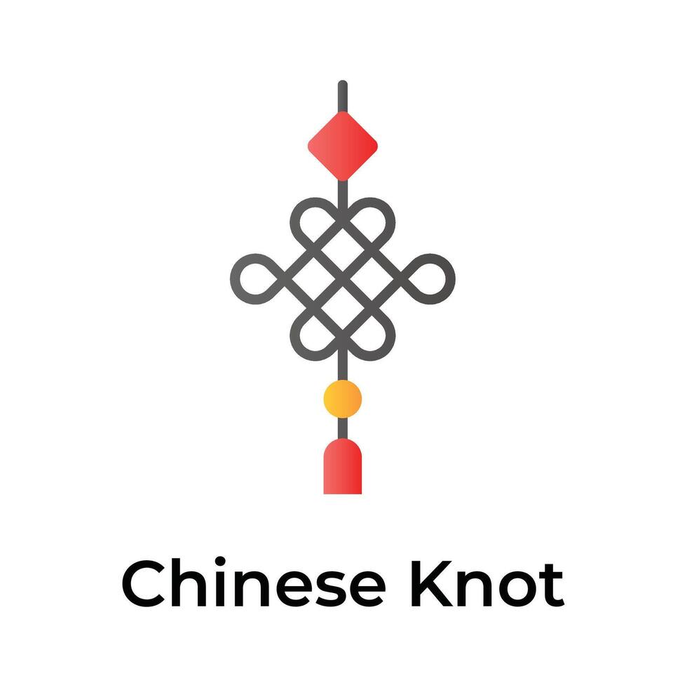 tomar un Mira a esta creativo y increíble chino nudo icono vector