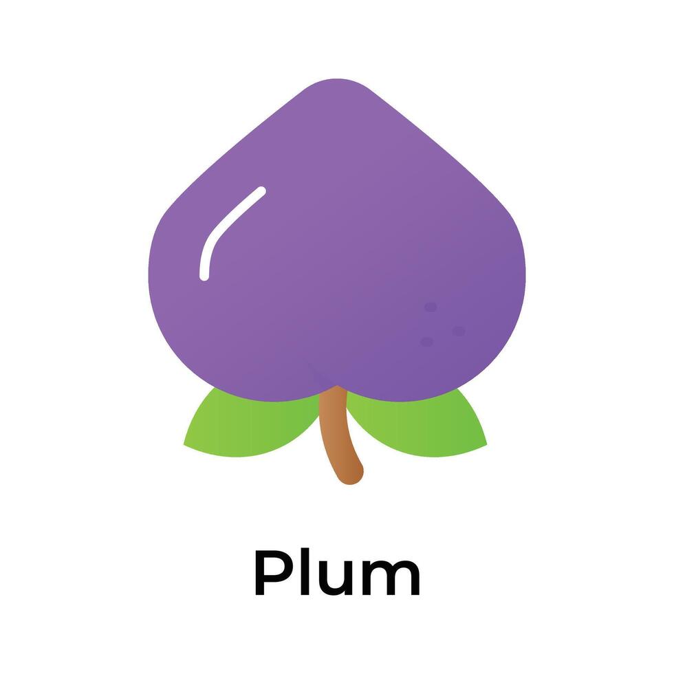 Get this creative and perfect icon of plum fruit, ready for premium use vector