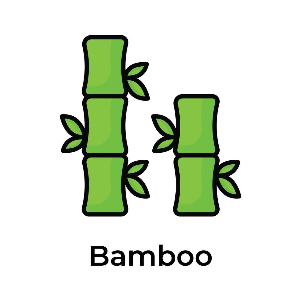 Bamboo sticks vector design in modern and trendy style, easy to use