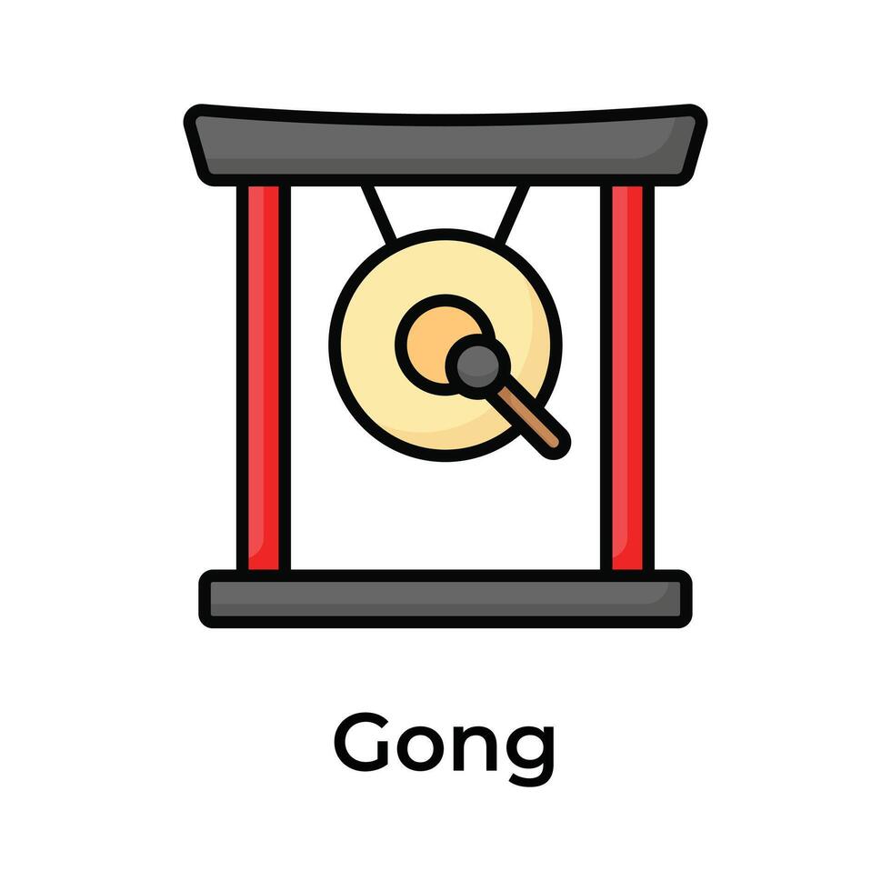 Chinese Bell vector icon in modern and trendy style