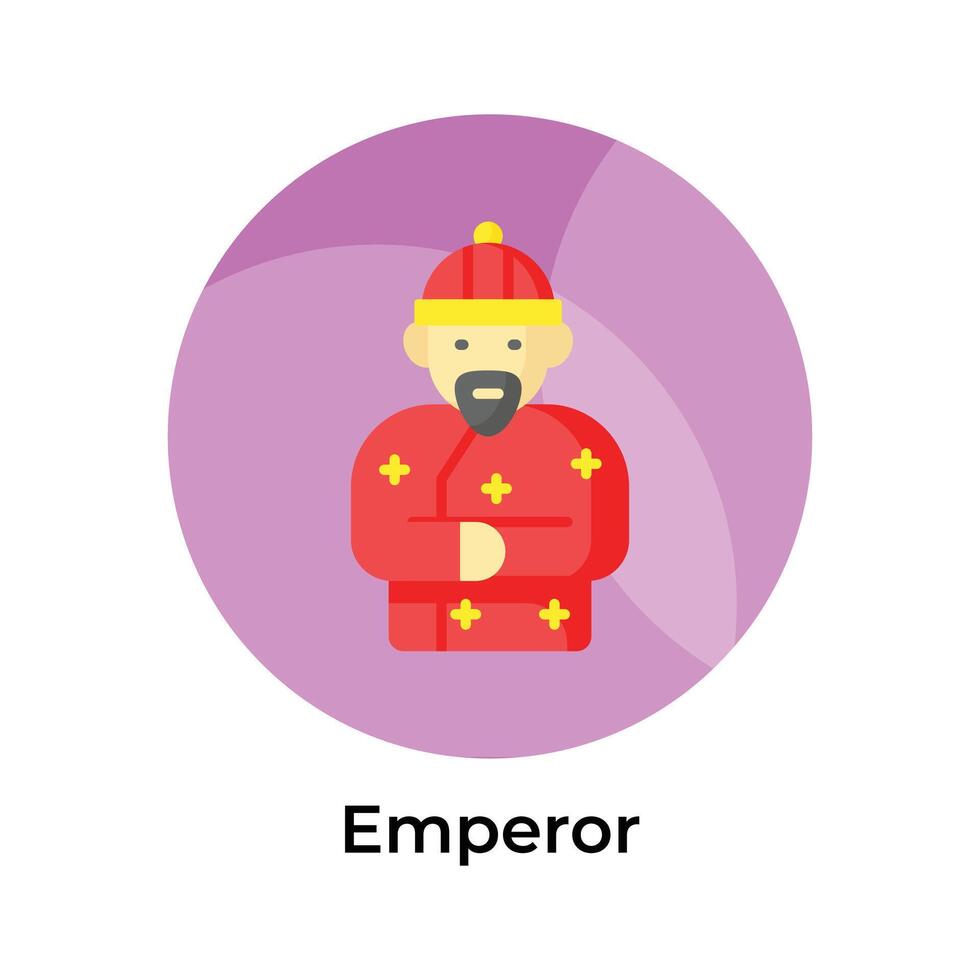 chino emperador vector diseño aislado en blanco antecedentes