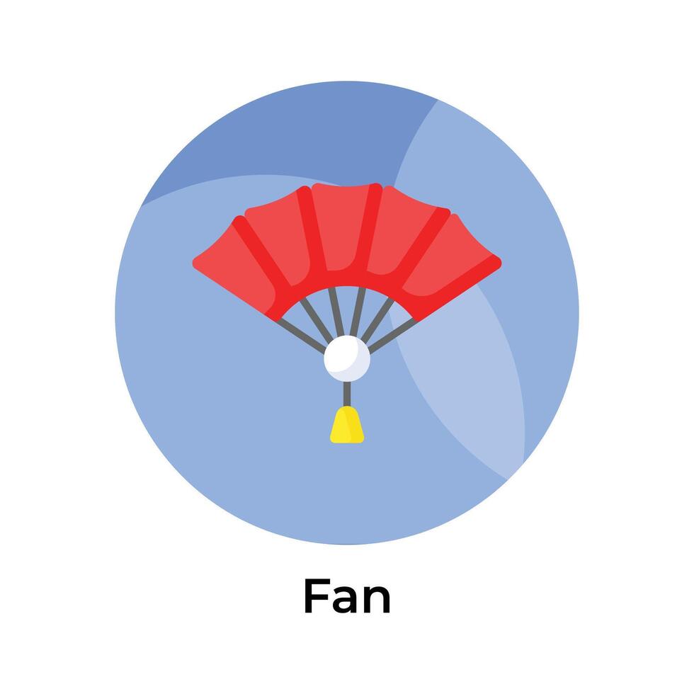 Creatively crafted icon of chinese fan modern design style, ready to use vector