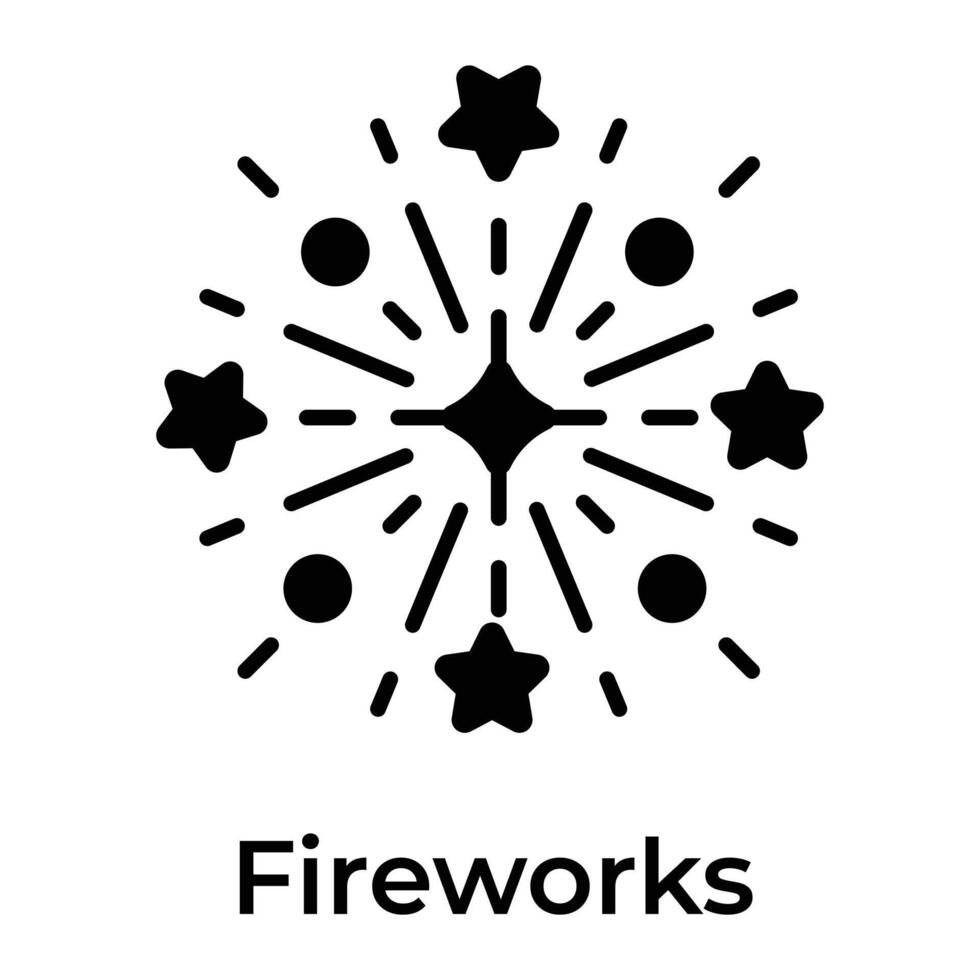 Firework celebration vector design, modern style