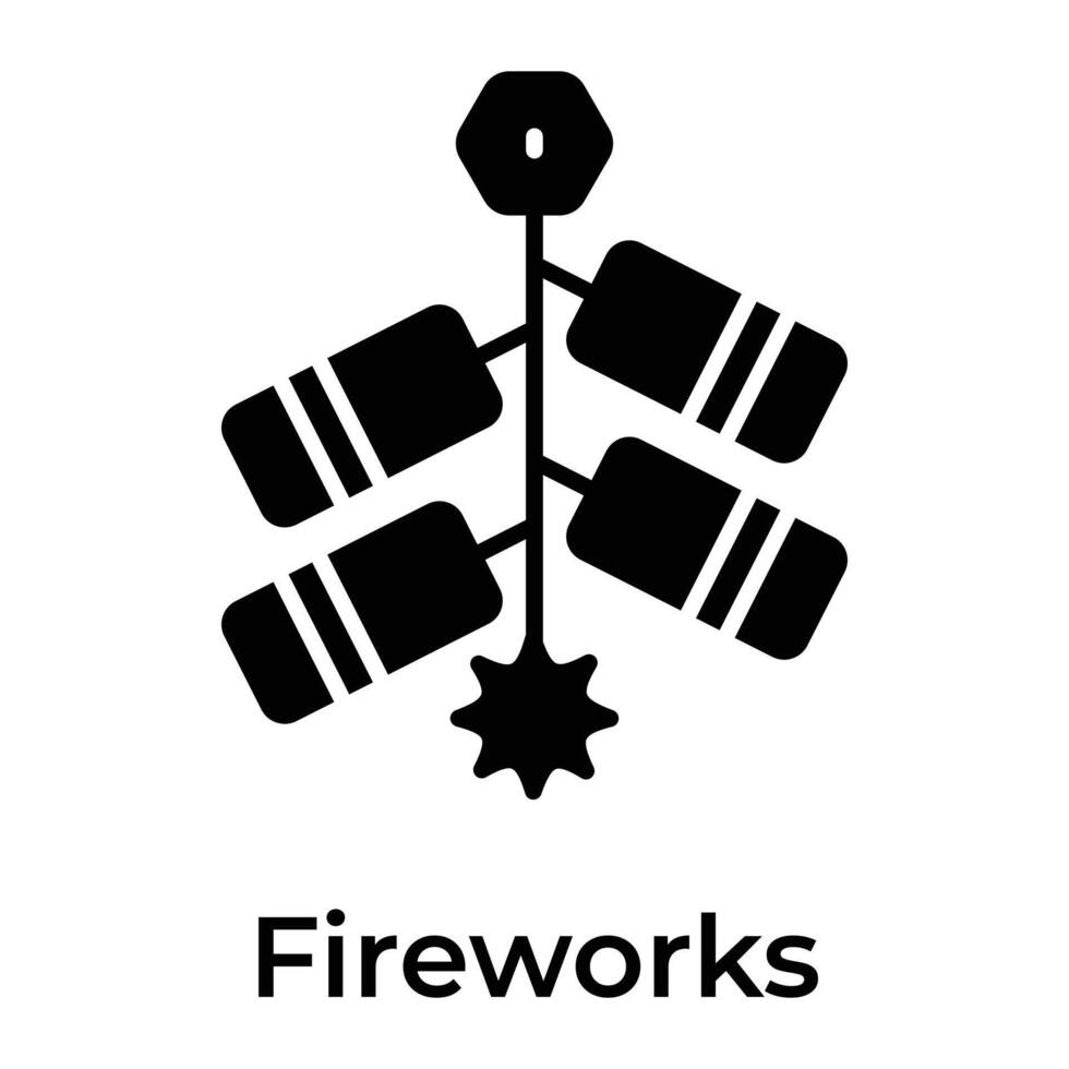 Firecracker vector icon trendy design style, up for premium use