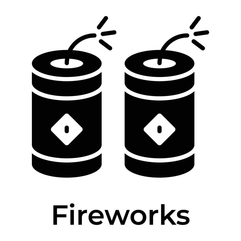 Chinese new year celebration, firecracker vector design, read to use icon