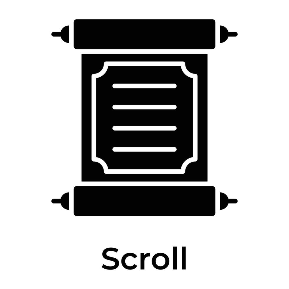 Visually appealing icon of chinese scroll in trendy design style vector
