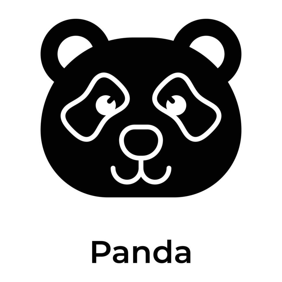 Get your hold on this visually appealing panda icon, ready to use vector