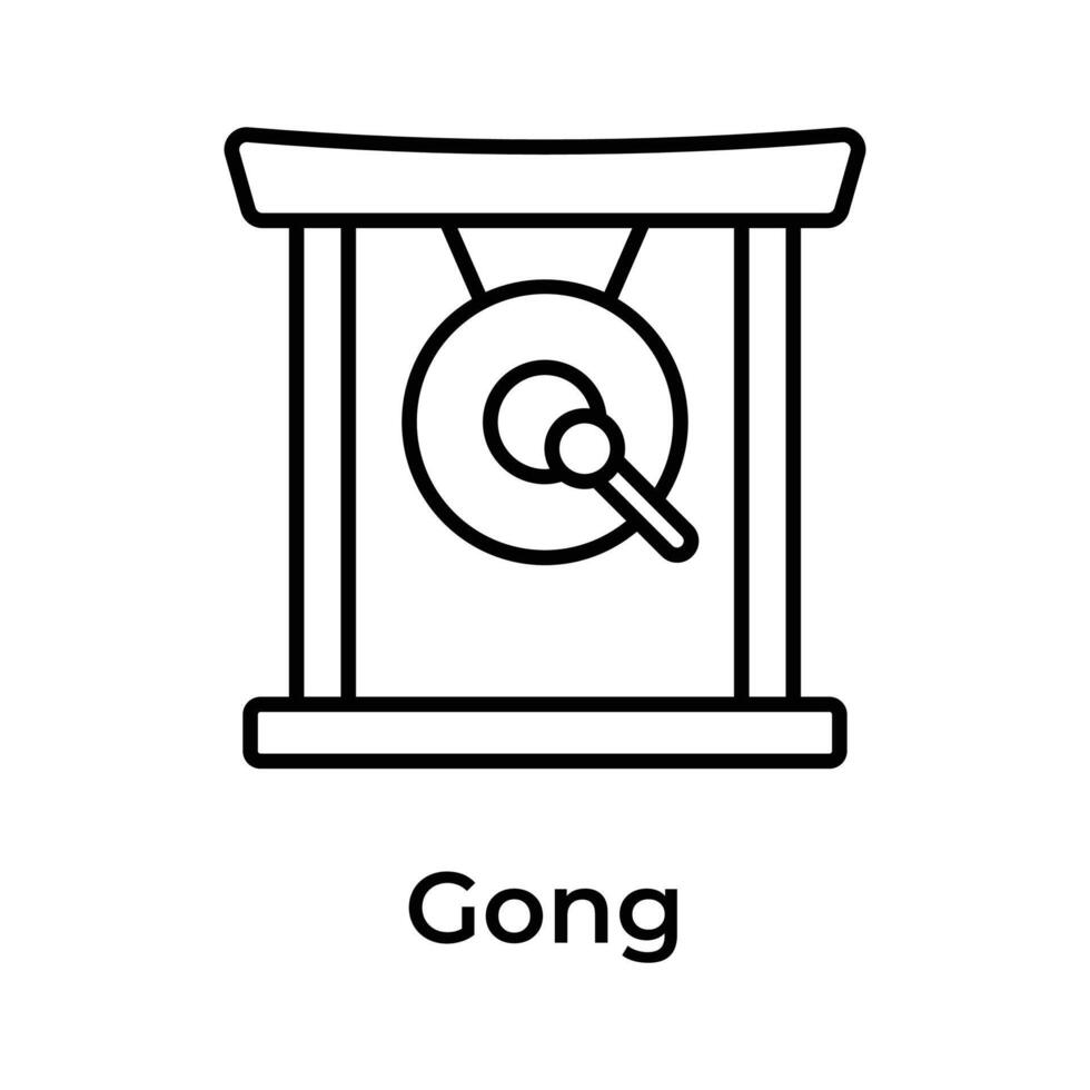 Chinese Bell vector icon in modern and trendy style