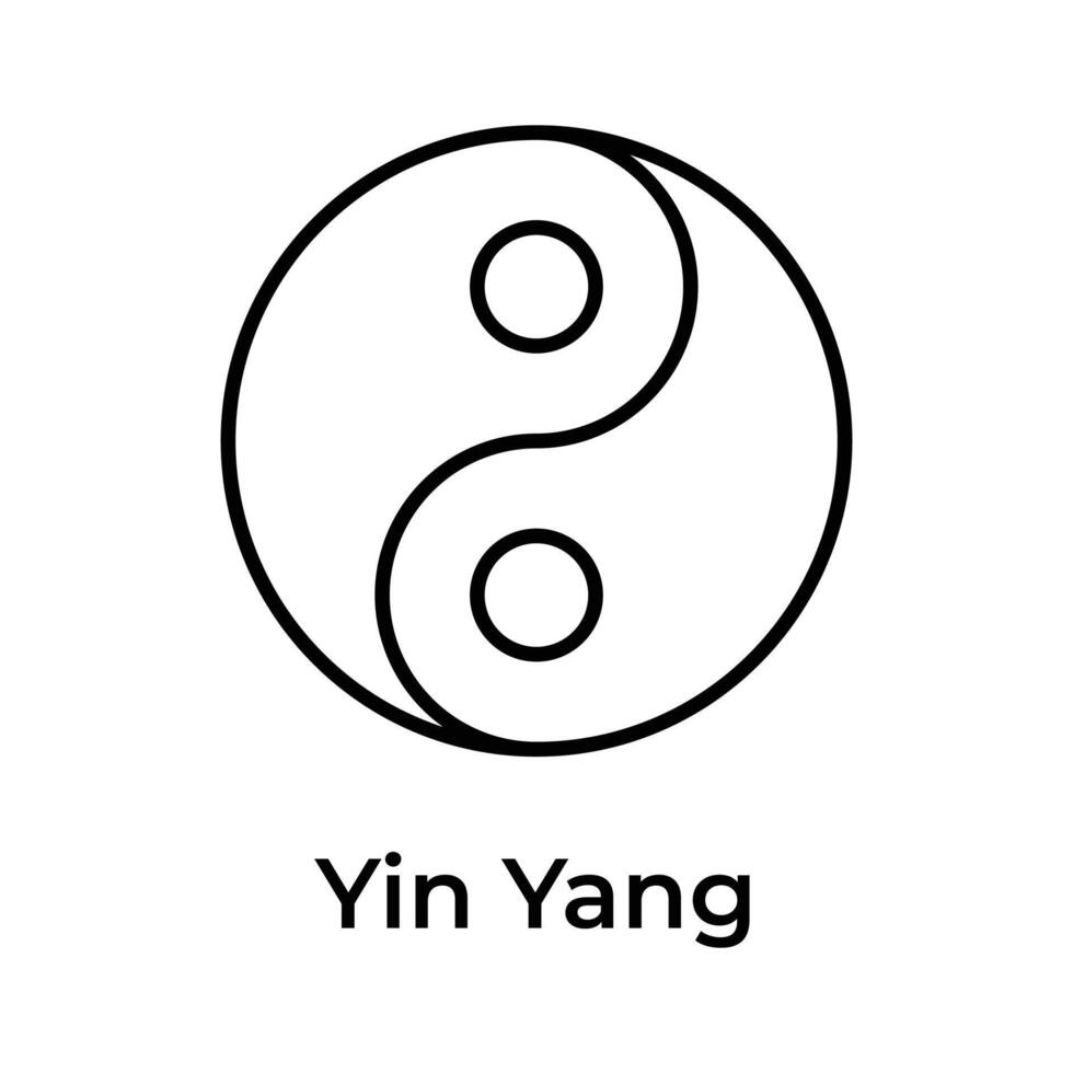 un chino yin yang símbolo vector diseño aislado en blanco antecedentes