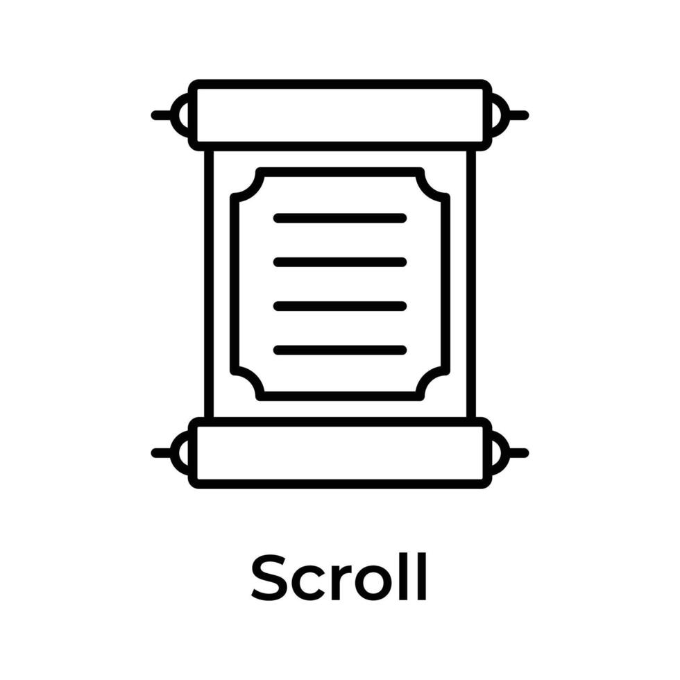 Visually appealing icon of chinese scroll in trendy design style vector