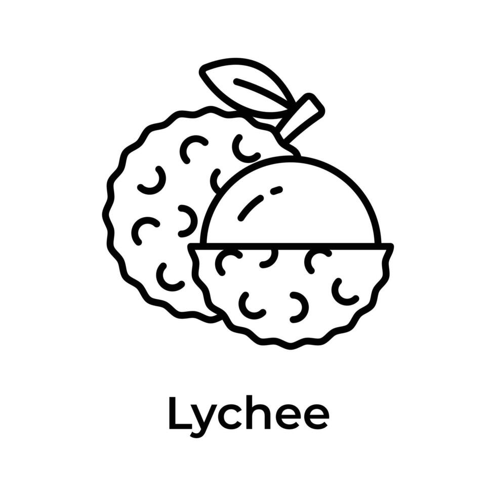 A white pulpy fruit with thin shell around showing lychee, rich taste fruit vector