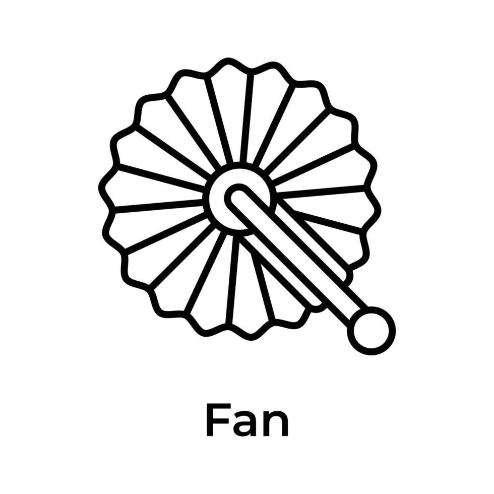 Premium icon of chinese fan modern design style, ready to use vector